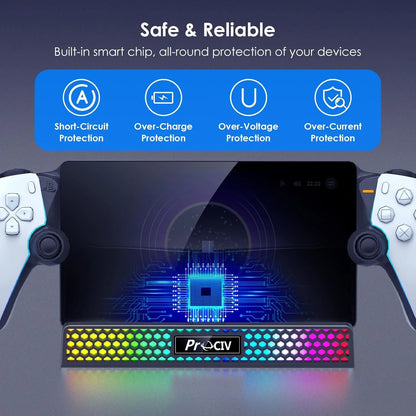3-in-1 RGB Charging Dock for Playstation Portal